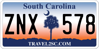 SC license plate ZNX578