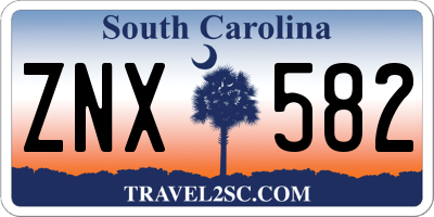 SC license plate ZNX582