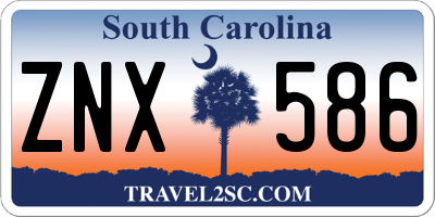 SC license plate ZNX586