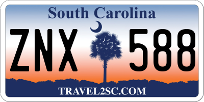 SC license plate ZNX588