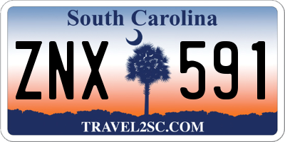 SC license plate ZNX591