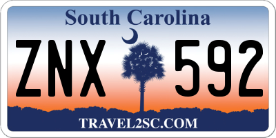 SC license plate ZNX592