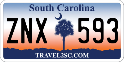 SC license plate ZNX593