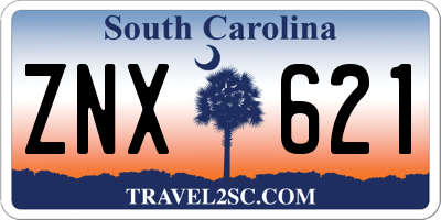 SC license plate ZNX621