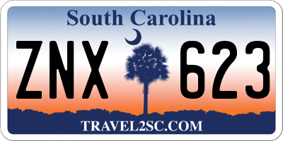 SC license plate ZNX623