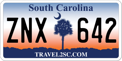 SC license plate ZNX642