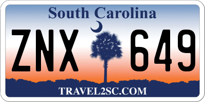 SC license plate ZNX649