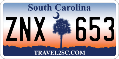 SC license plate ZNX653