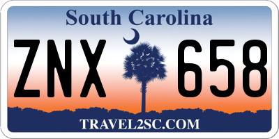 SC license plate ZNX658