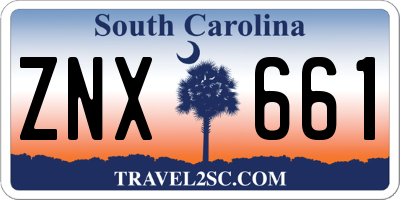 SC license plate ZNX661