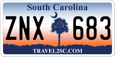 SC license plate ZNX683