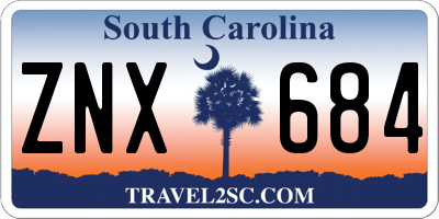 SC license plate ZNX684