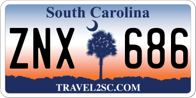 SC license plate ZNX686