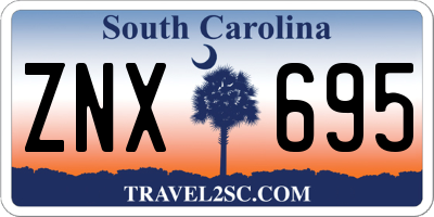 SC license plate ZNX695