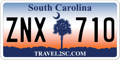 SC license plate ZNX710