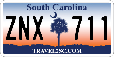 SC license plate ZNX711