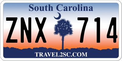 SC license plate ZNX714