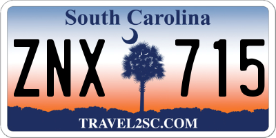 SC license plate ZNX715
