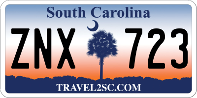 SC license plate ZNX723