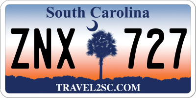 SC license plate ZNX727