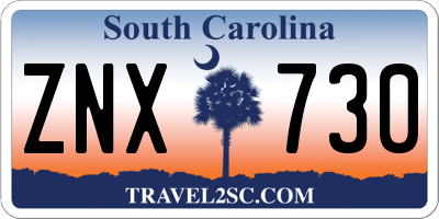 SC license plate ZNX730