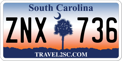SC license plate ZNX736