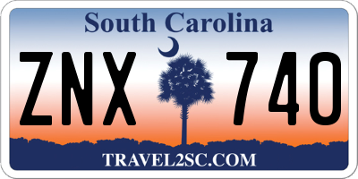 SC license plate ZNX740