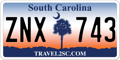 SC license plate ZNX743