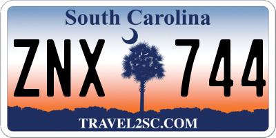 SC license plate ZNX744