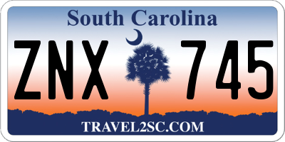 SC license plate ZNX745