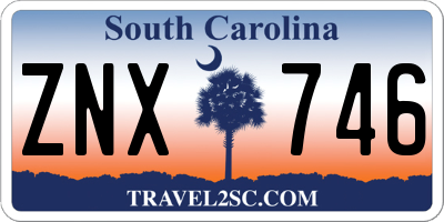 SC license plate ZNX746