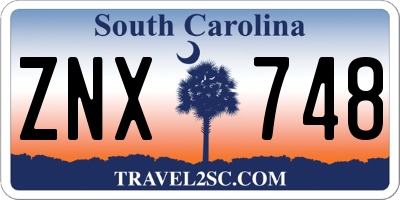 SC license plate ZNX748