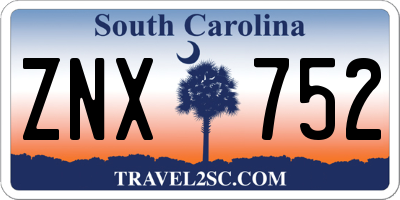 SC license plate ZNX752