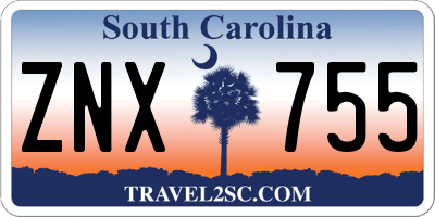 SC license plate ZNX755