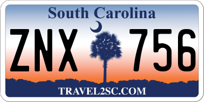 SC license plate ZNX756