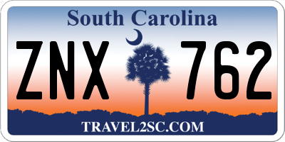 SC license plate ZNX762
