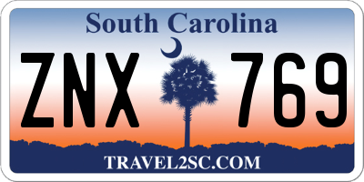 SC license plate ZNX769