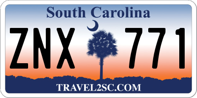 SC license plate ZNX771