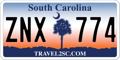 SC license plate ZNX774