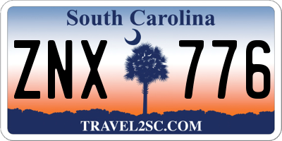 SC license plate ZNX776