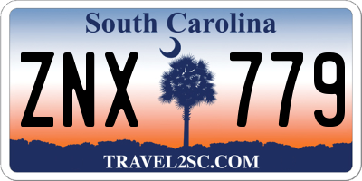 SC license plate ZNX779