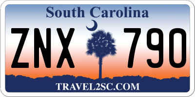 SC license plate ZNX790