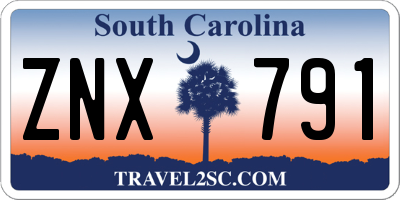 SC license plate ZNX791