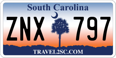 SC license plate ZNX797