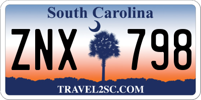 SC license plate ZNX798