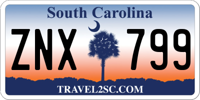 SC license plate ZNX799