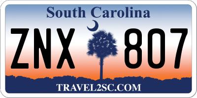 SC license plate ZNX807