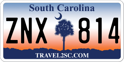 SC license plate ZNX814