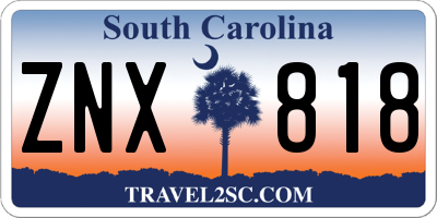SC license plate ZNX818