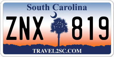 SC license plate ZNX819